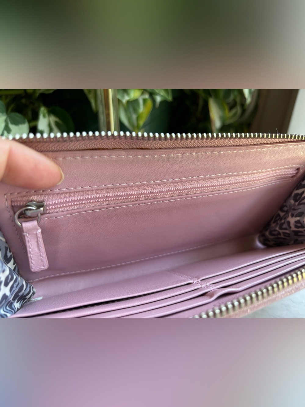 Coach Pale Pink Poppy Leather Wristlet with Silver Tone Accents - Picture 5 of 12